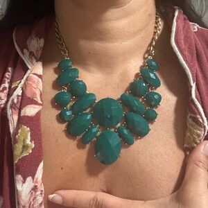 Elegant Green Statement Necklace